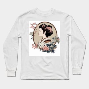 Floral Geisha Long Sleeve T-Shirt